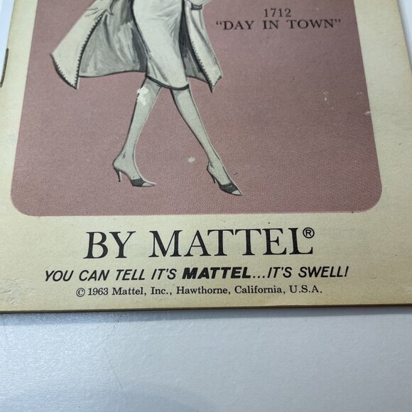 Barbie 1963 Sew-Free Fashion Fun Instructions By Mattel 1712 Day In Town  G59 - Picture 5 of 9